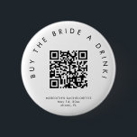 HARLOW modern buy the bride a drink button pin<br><div class="desc">This is a modern minimalist buy the bride a drink bachelorette party button. Upload the bride's Venmo QR code for a fun and easy way to get the party started! Edit all wording,  fonts,  and colours on this super festive girl's weekend pin to fit your event's personal style   feel.</div>
