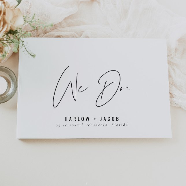 HARLOW Modern Minimalist We Do Wedding Guest Book (Creator Uploaded)