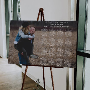 HARLOW Modern Photo Seating Chart Template