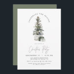 HARLOW Modern Secret Santa Gift Exchange Invitatio Invitation<br><div class="desc">This celebrate the season Christmas Invitation features a rustic watercolor Christmas tree with gifts and an edgy handwritten script font. This invitation is perfect for for the modern event planner. Edit *most* wording to meet the needs of your event.</div>