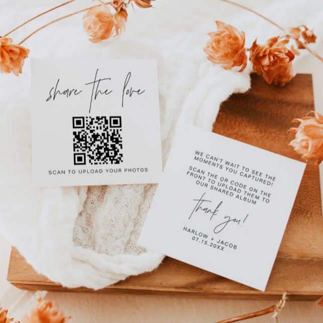 HARLOW Modern Share the Love QR Code Table Cards (Creator Uploaded)