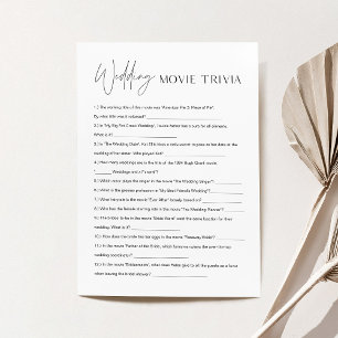 HARLOW Movie Trivia Bridal Shower Game Card