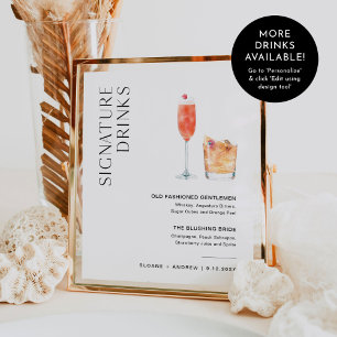 HARLOW Signature Drinks Wedding Sign