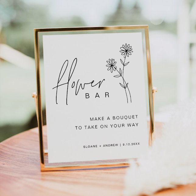 HARLOW Wedding Flower Bar Sign 8x10 Poster (Creator Uploaded)