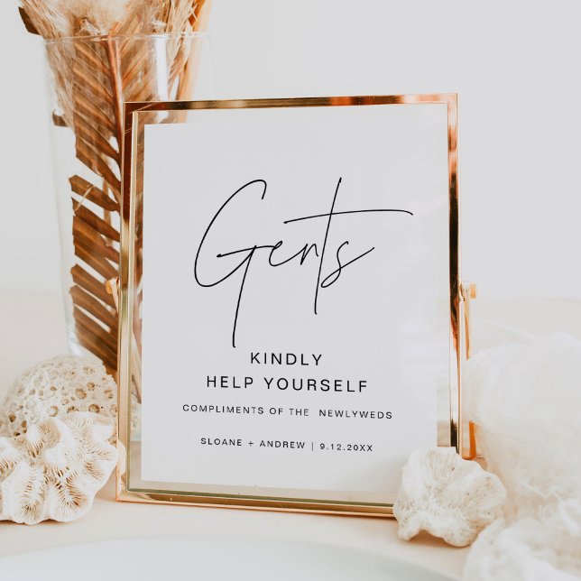 HARLOW Wedding Mens Bathroom Basket Sign (Creator Uploaded)