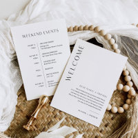 HARLOW Wedding Welcome Bag Letter & Timeline Card