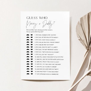 HARLOW Who Said It Mummy or Daddy Baby Game Card