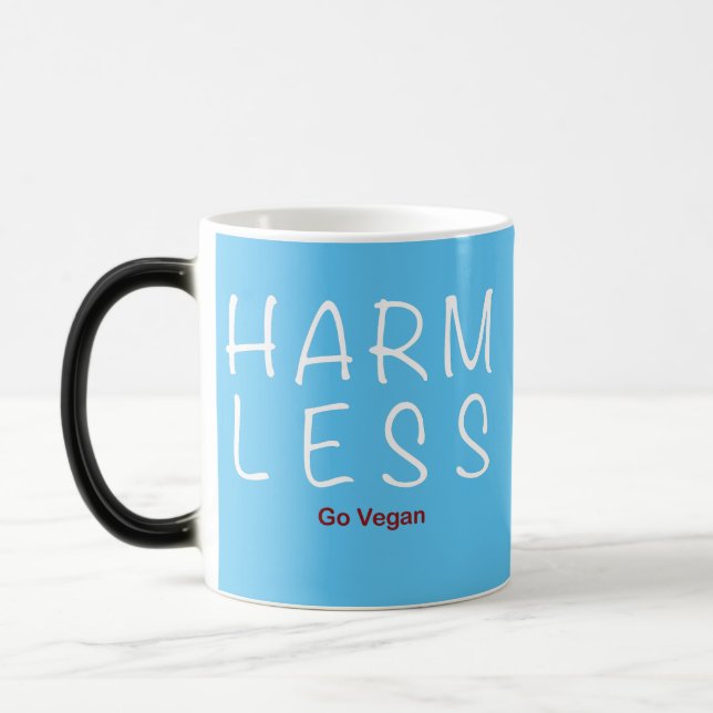 Harm Less - Go Vegan (Light Version) Magic Mug (Left)