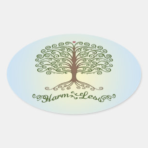 Harm Less Oval Sticker
