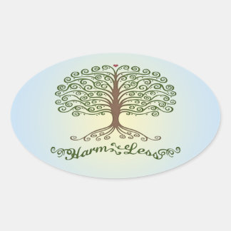 Harm Less Oval Sticker