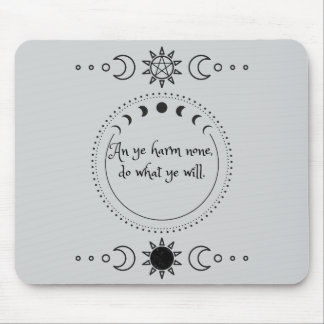 Harm None Wicca Mousepad