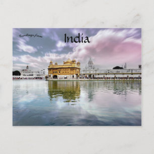 Harmandir Sahib Golden Temple Amritsar India Postcard