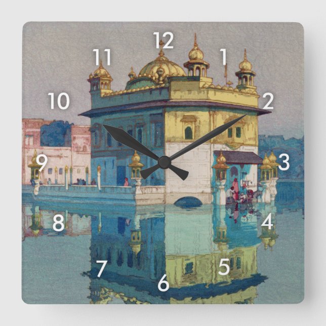 Harmandir Sahib(Golden Temple), Hiroshi Yoshida Square Wall Clock (Front)