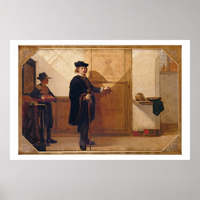 Harmensz van Rijn Rembrandt (1606-69) Knocking on Poster (Front)