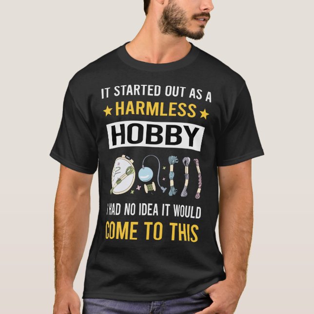 Harmless Hobby Cross Stitching T-Shirt (Front)