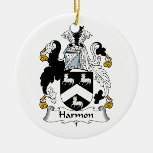 Harmon Family Crest Ceramic Ornament