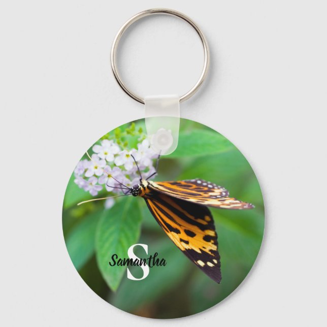 Harmonia Tiger-wing Butterfly Key Ring (Back)