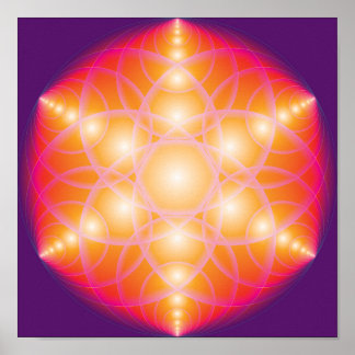 Harmonic Flower Of Life Poster