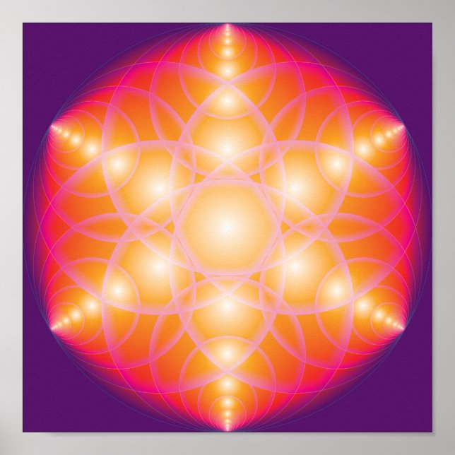 Harmonic Flower Of Life Poster (Front)