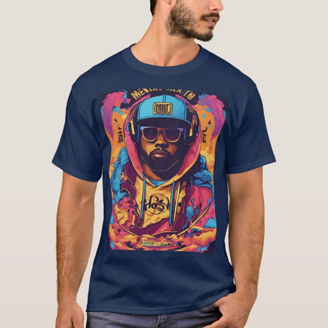 Harmonic Fusion: Nature Meets TMen's Basic T-Shirt (Front)