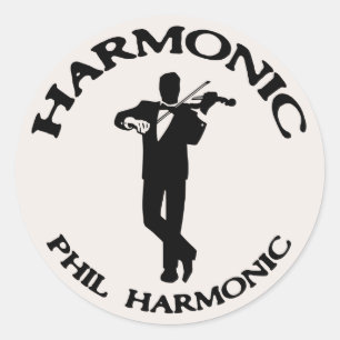 Harmonic, Phil Harmonic Classic Round Sticker