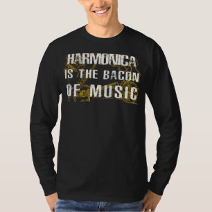 Harmonic Sizzle: Harmonica - The Musical Bacon! Hi T-Shirt
