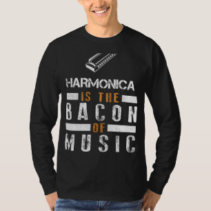 Harmonic Sizzle: Harmonica - The Musical Bacon! Hi T-Shirt