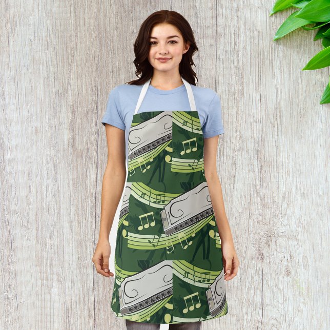 Harmonica Blues and Folk Music Apron (Creator Uploaded)