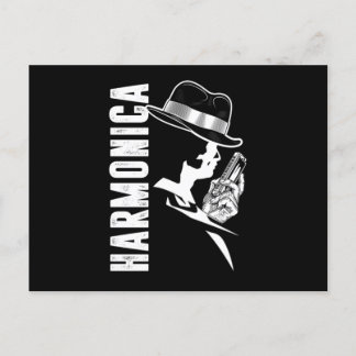 Harmonica Blues Music Sound Instrument Band Gift Postcard