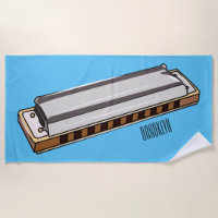 Harmonica cartoon illustration