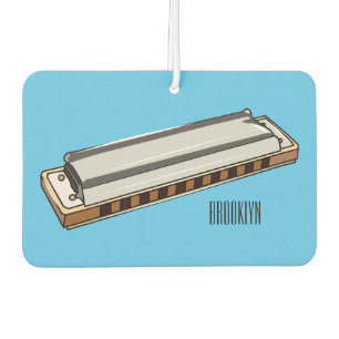 Harmonica cartoon illustration car air freshener