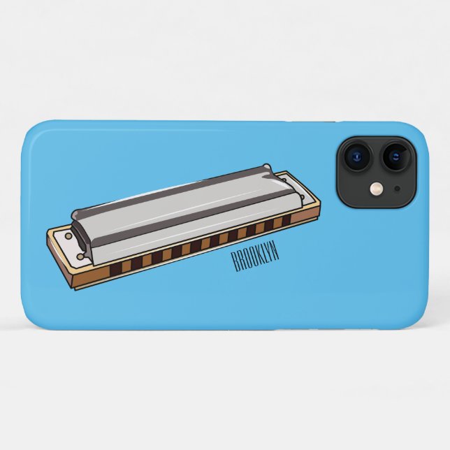 Harmonica cartoon illustration Case-Mate iPhone case (Back (Horizontal))