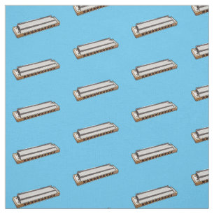Harmonica cartoon illustration fabric