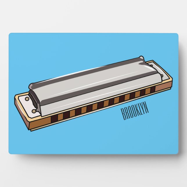 Harmonica cartoon illustration plaque (Front)