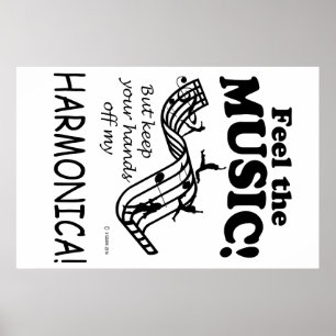 Harmonica Feel The Music Poster