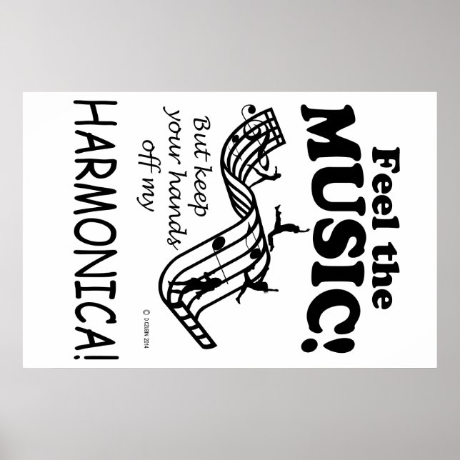 Harmonica Feel The Music Poster (Front)