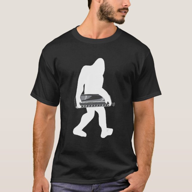 Harmonica Gorilla Mouth Organ Player French Harp P T-Shirt (Front)