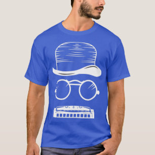 Harmonica Hat Music Instrument Blues  T-Shirt
