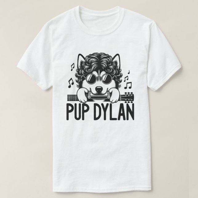 Harmonica Hound - Musical Legend Dog Tee (Design Front)