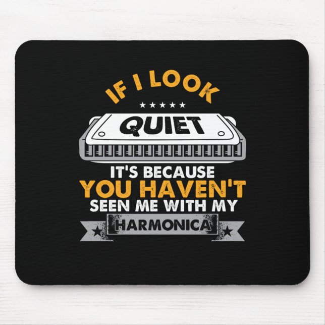 Harmonica Instrument Blues Acoustic Music Gift Mouse Pad (Front)