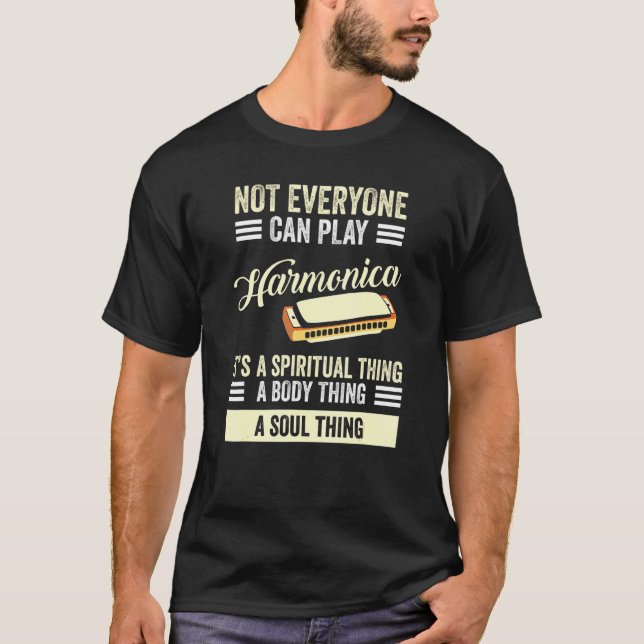 Harmonica Instrument Harmonica Player T-Shirt (Front)