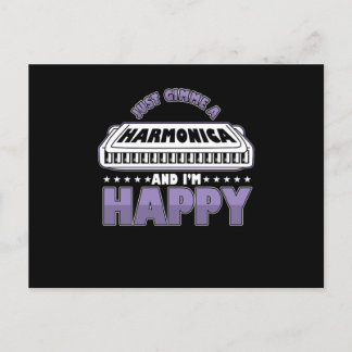 Harmonica Instrument Music Acoustic Blues Gift Postcard