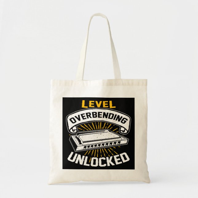 Harmonica Lover Level Overbending Unlocked Reed Mu Tote Bag (Front)