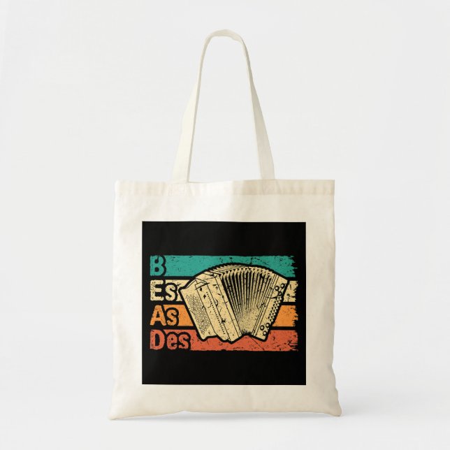 Harmonica Lover Retro Styrian Harmonica B Es As De Tote Bag (Front)