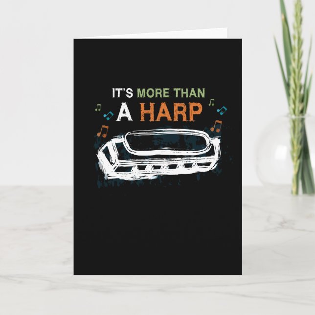 Harmonica More Than a Harp Instrument Card (Front)