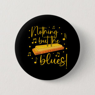 Harmonica Musician Blues Blues Music Lover 6 Cm Round Badge