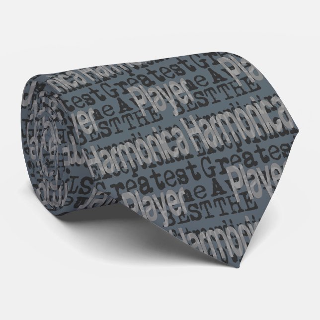 Harmonica Player Extraordinaire Tie (Rolled)