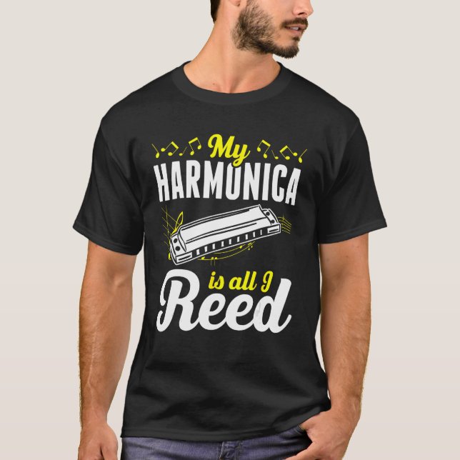 Harmonica Playing For Harmonica Player Harmonica T T-Shirt (Front)