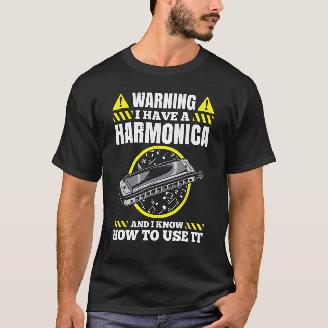 Harmonica Playing For Harmonica Player Harmonica T T-Shirt (Front)