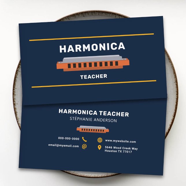Harmonica Teacher Business Card (Harmonica Teacher Business Card)